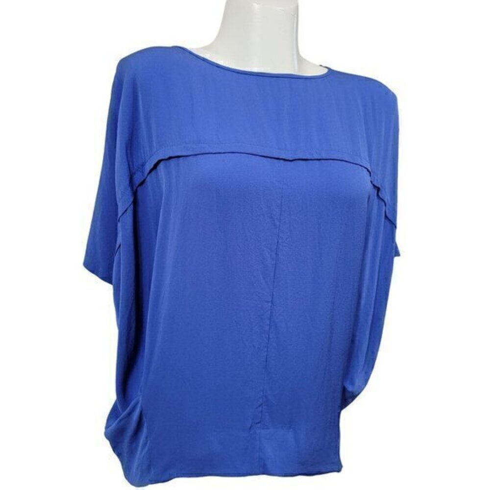 Diane von Furstenberg Landy Silk Top Blouse L - Picture 3 of 8